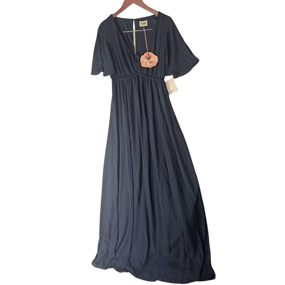NWT Show Me Your Mumu Navy Emily Maxi Dress Weddings S Small 4 6 - Picture 2 of 10